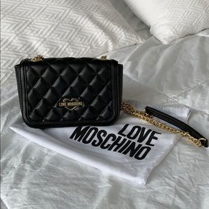LOVE MOSCHINO Black Leather Bag